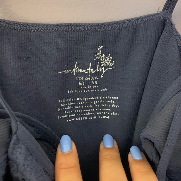 NWOT Free People Women's Blue Solstice Bodysuit - Picture 5 of 7